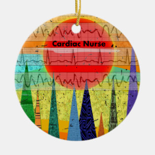 Cardiac Nurse Magical Forest Ceramic Ornament