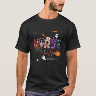 Cardiac Nurse Nursing Stethoscope Scary Halloween T-Shirt