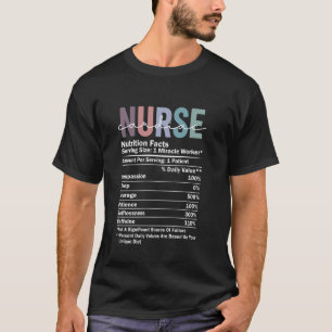 Cardiac Nurse Nutrition Fact Funny Nursing Profess T-Shirt