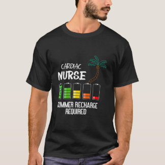 Cardiac Nurse Summer Vacation Recharge Nurse T-Shirt