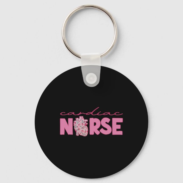 Cardiac Nurse Valentine’s Day Valentine Cardiology Keychain (Front)