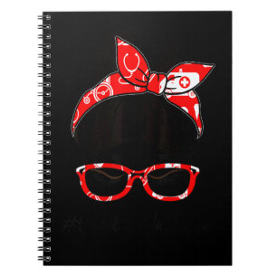 Cardiac Nurse Women Messy Bun Appreciation Day For Notebook