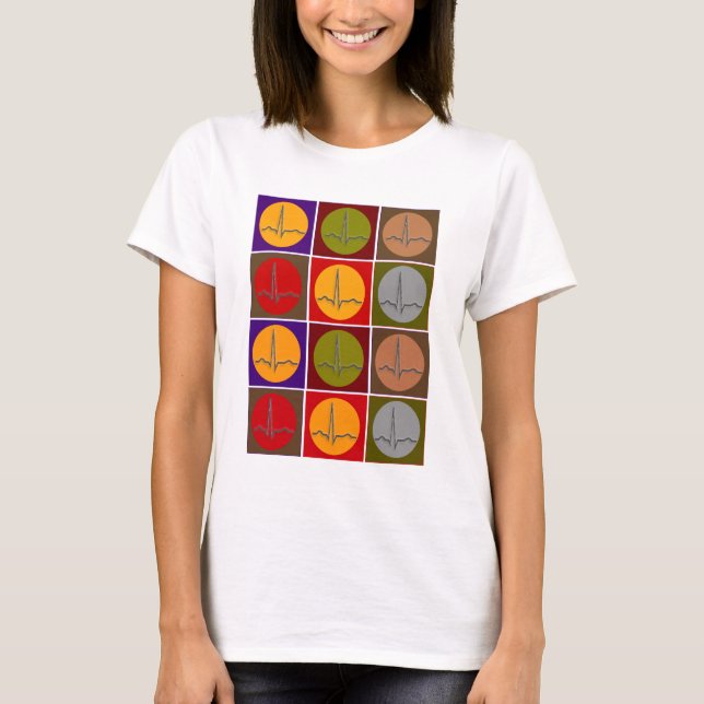 Cardiac QRS Pop Art T-Shirt (Front)
