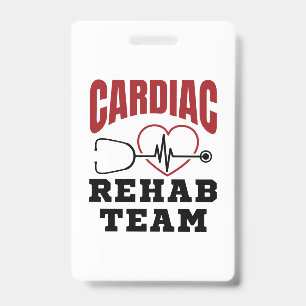 Cardiac Rehab Team Cardiologist Nurse Badge