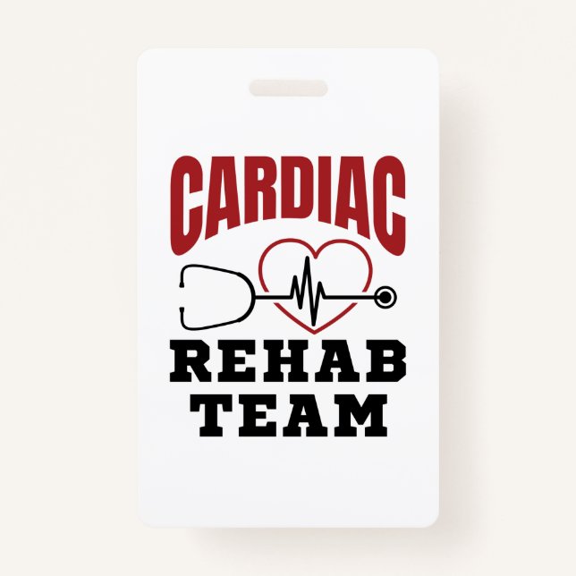 Cardiac Rehab Team Cardiologist Nurse Badge (Front)