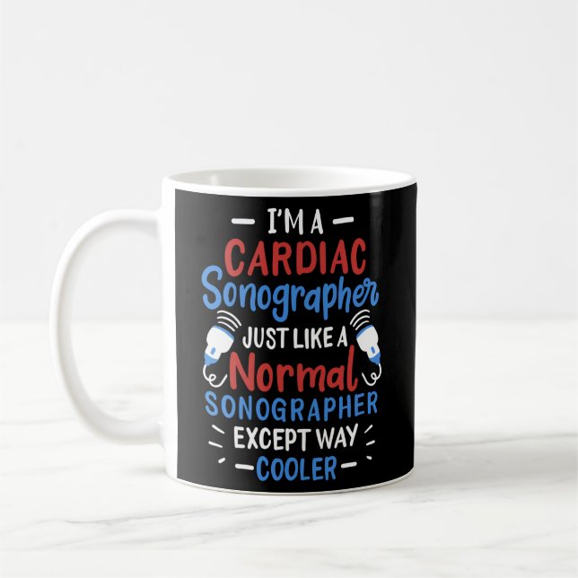 Cardiac Sonographer Echocardiographer Echo Tech Coffee Mug (Left)