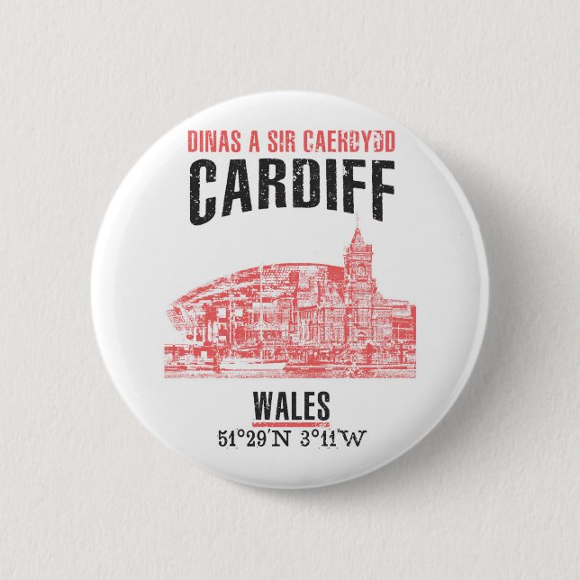 Cardiff 2 Inch Round Button (Front)