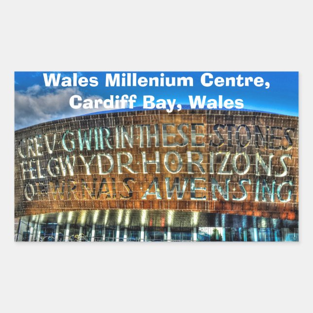 Cardiff Bay Wales Millennium Centre, Britain Arts Sticker (Front)