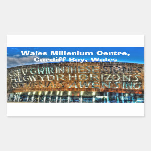 Cardiff Bay Wales Millennium Centre, Britain Arts Sticker
