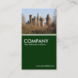 Cardiff Castle - Dark Green Business Card