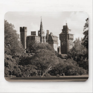 Cardiff Castle II - Sepia Mouse Pad