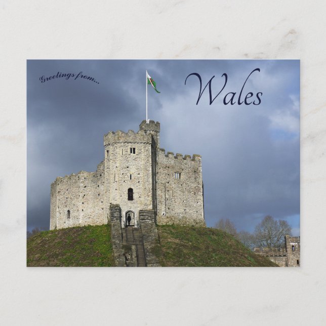 Cardiff Castle in Cardiff Wales Postcard (Front)