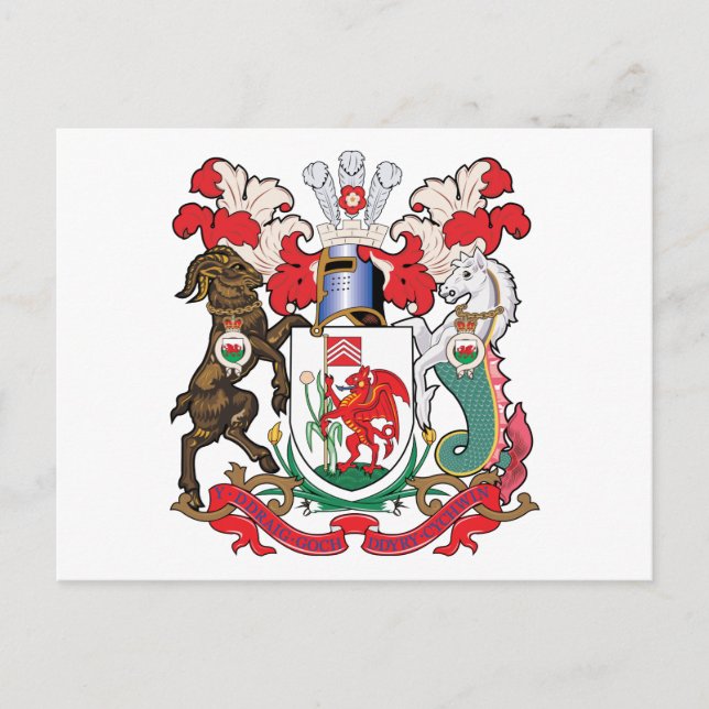 Cardiff Coat of Arms Postcard (Front)