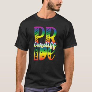 Cardiff Gay Pride In Block Letters T-Shirt
