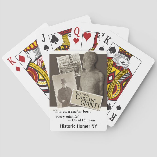 Cardiff Giant w/David Hannum Quote Playing Cards (Back)