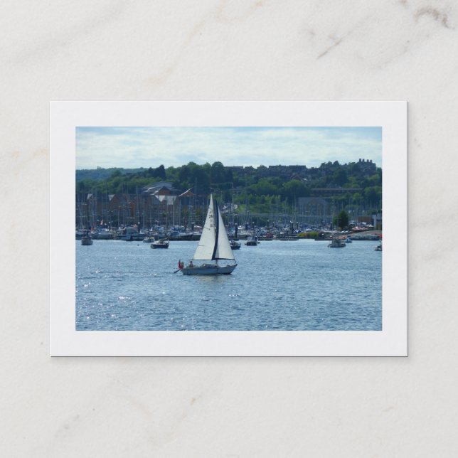 Cardiff Marina (bordered) Business Card (Front)