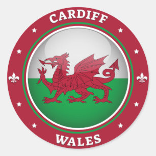 Cardiff Wales Classic Round Sticker