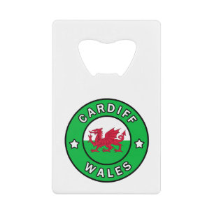 Cardiff Wales Credit Card Bottle Opener
