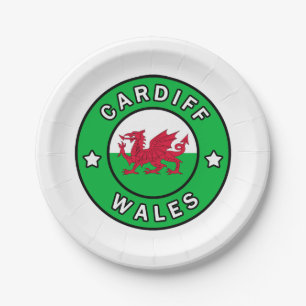 Cardiff Wales Paper Plate