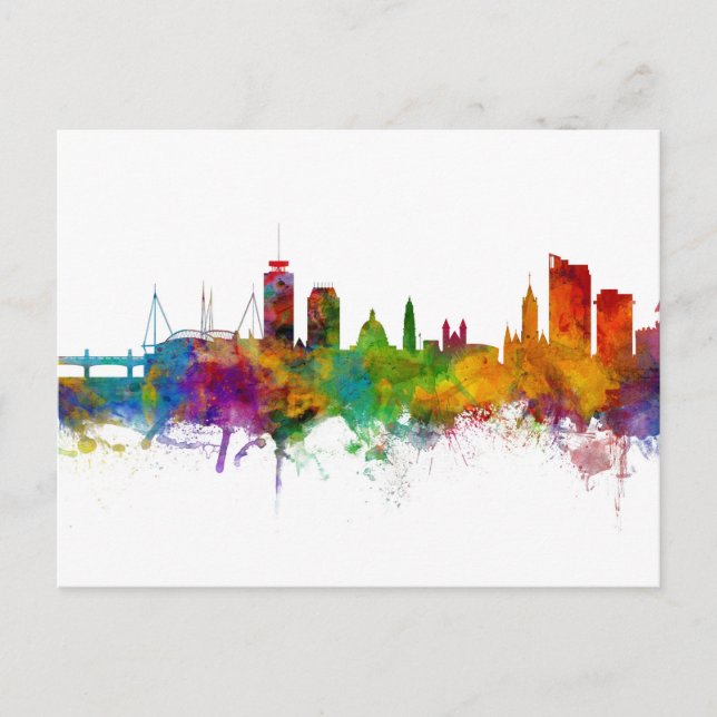 Cardiff Wales Skyline Postcard (Front)