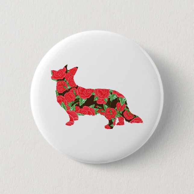 Cardigan Welsh Corgi 2 Inch Round Button (Front)
