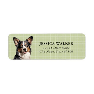 Cardigan Welsh Corgi Adresse de retour Étiquettes