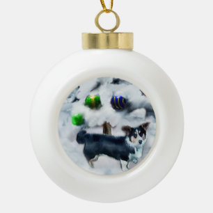 Cardigan Welsh Corgi Christmas Gifts Ceramic Ball Christmas Ornament