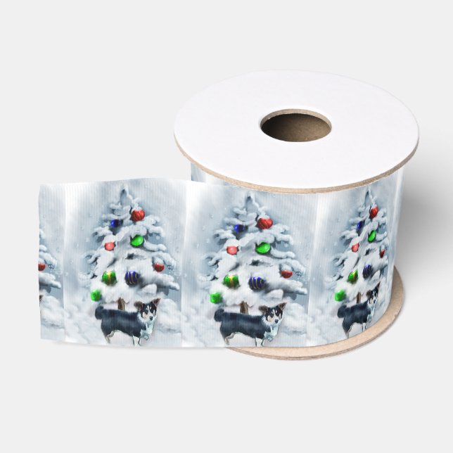 Cardigan Welsh Corgi Christmas Grosgrain Ribbon (Spool)