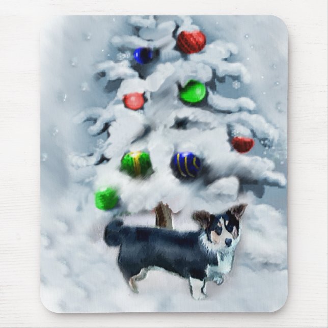 Cardigan Welsh Corgi Christmas Mouse Pad (Front)