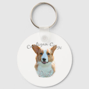 Cardigan Welsh Corgi Dad 2 Keychain