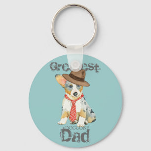 Cardigan Welsh Corgi Dad Keychain