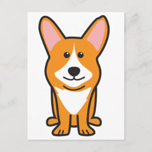 Cardigan Welsh Corgi Dog Cartoon Postcard