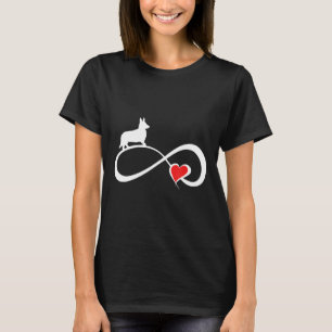 Cardigan Welsh Corgi Dog Mom Eternity Heart Valent T-Shirt