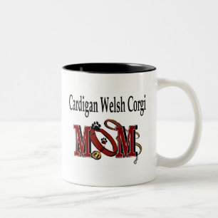 Cardigan Welsh Corgi Dog MOM Two-Tone Coffee Mug
