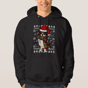 Cardigan Welsh Corgi Dog Santa Hat Xmas Ugly Chris Hoodie