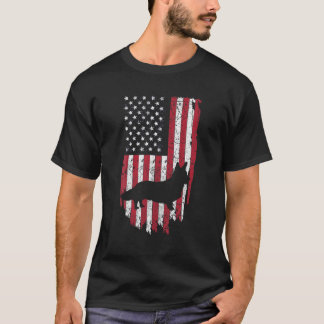 Cardigan Welsh Corgi Dog Silhouette S, 4Th Of July T-Shirt