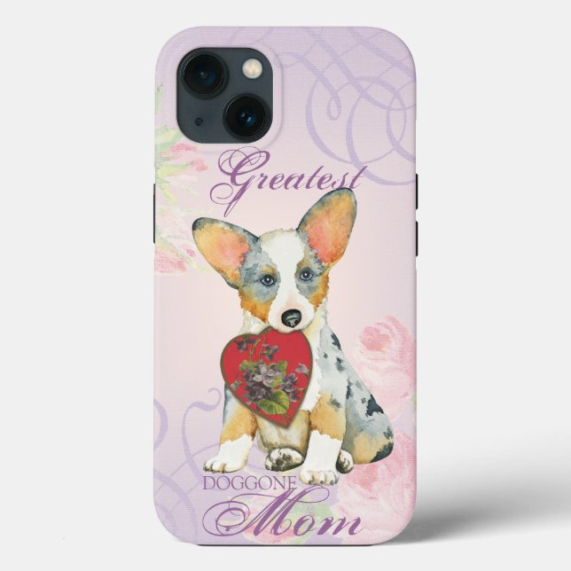 Cardigan Welsh Corgi Heart Mom Case-Mate iPhone Case (Back)