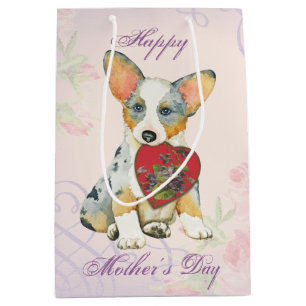 Cardigan Welsh Corgi Heart Mom Medium Gift Bag