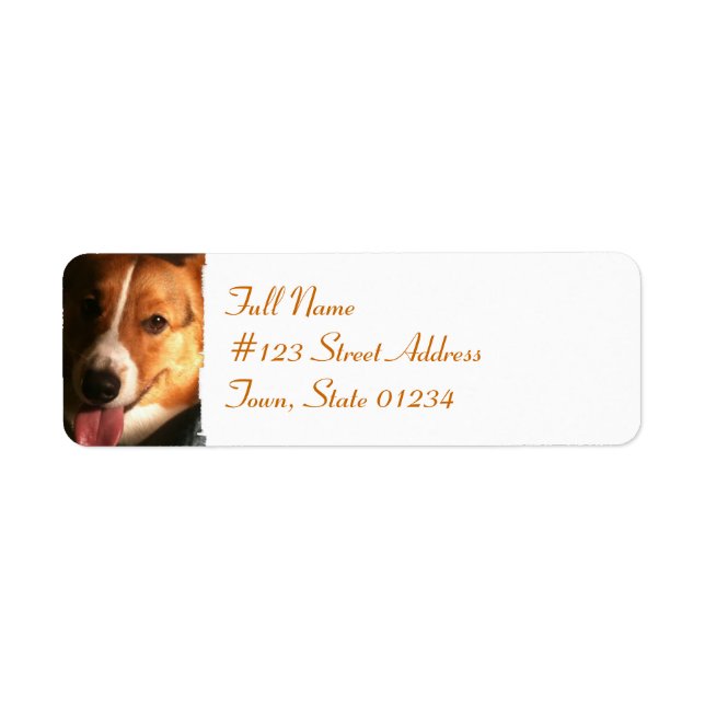 Cardigan Welsh Corgi Mailing Label (Front)