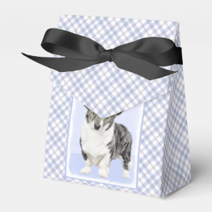 Cardigan Welsh Corgi Painting - Original Dog Art Favor Box
