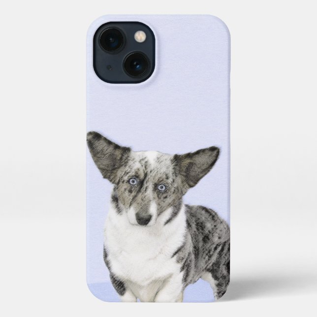 Cardigan Welsh Corgi Painting - Original Dog Art iPhone Case (Back)