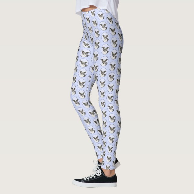 Cardigan Welsh Corgi Painting - Original Dog Art Leggings (Left)