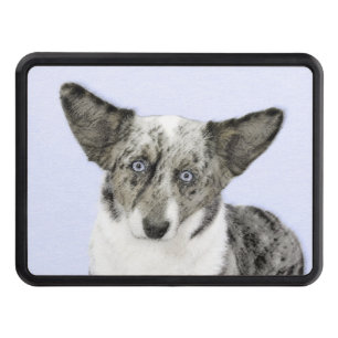 Cardigan Welsh Corgi Painting - Original Dog Art Trailer Hitch Cover