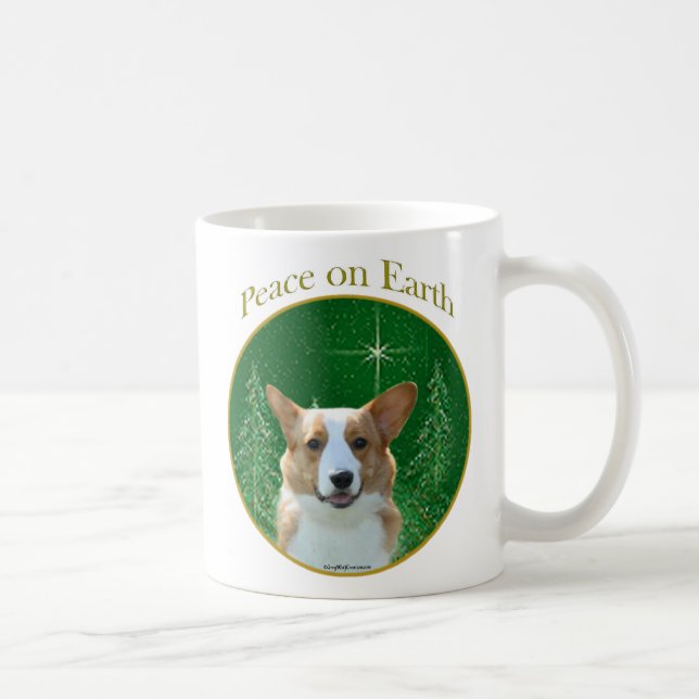 Cardigan Welsh Corgi Peace Coffee Mug (Right)