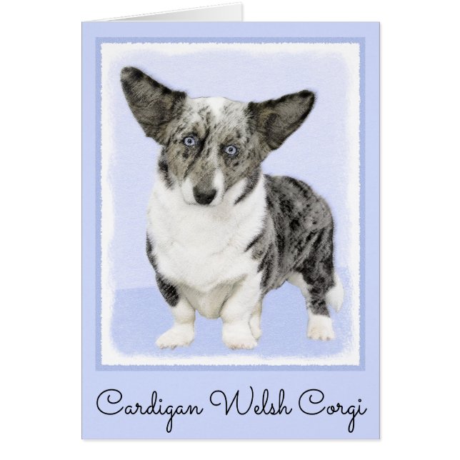 Cardigan Welsh Corgi Peinture - Art Chien original (Devant)