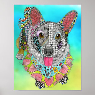 Cardigan Welsh Corgi Poster - 11" x 14"