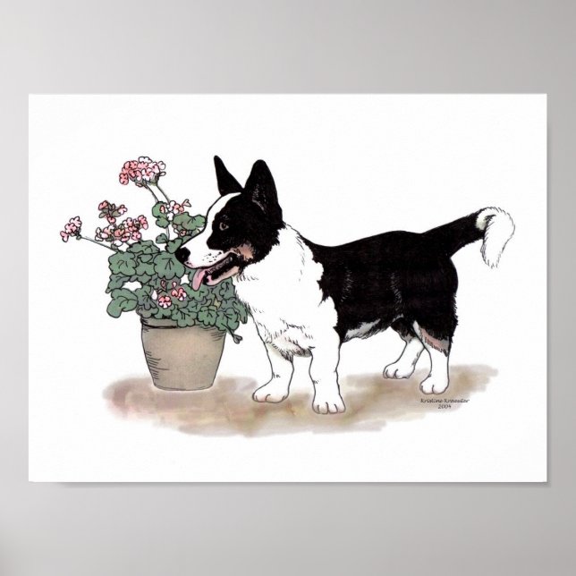 Cardigan Welsh Corgi Print  ~  Tricolor (Front)
