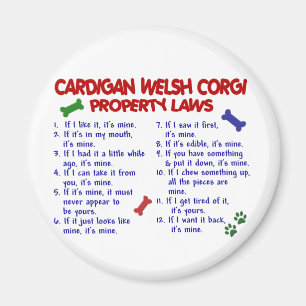 CARDIGAN WELSH CORGI Property Laws 2 Magnet