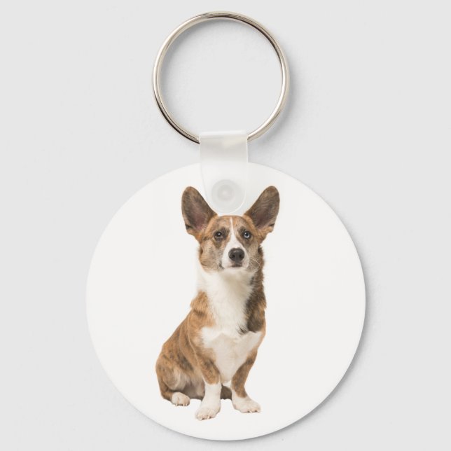 Cardigan Welsh Corgi Puppy Dog Keychain (Front)