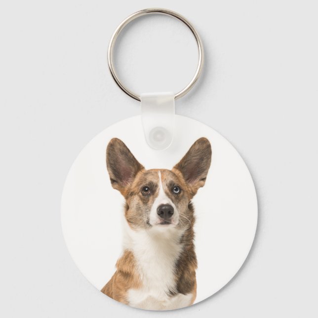 Cardigan Welsh Corgi Puppy Dog Keychain (Front)